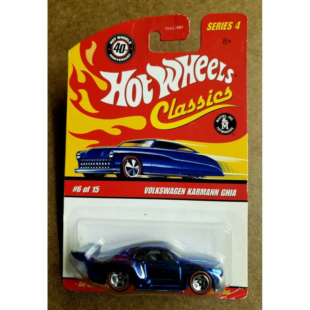 2008 Hot Wheels VOLKSWAGEN KARMANN GHIA Blue Classics Series 4 #6/15 1:64 RL 5SP